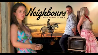 Actors from Neighbours express their thoughts on a surprising and dramatic death in an unconventional week.