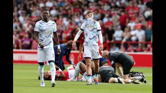 A top Premier League player sustains a gruesome injury on the first day of the season, with reports of his leg breaking.