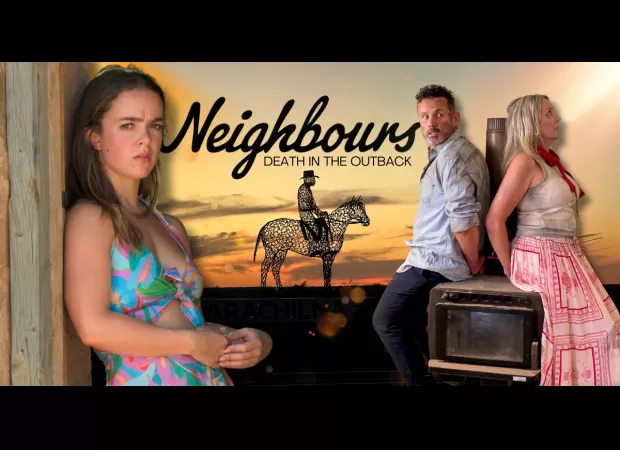 Actors from Neighbours express their thoughts on a surprising and dramatic death in an unconventional week.