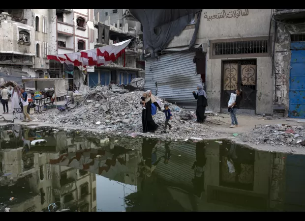 Disease previously eliminated reappears in infant in conflict-ridden area.