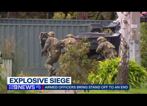 Police have arrested a man after a tense stand-off that ended dramatically.