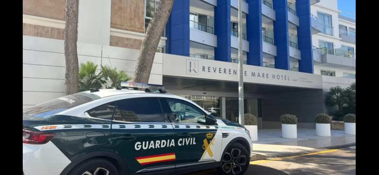 A British tourist dies after falling 15ft from a hotel in Majorca.