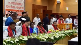 Rijiju launches orientation session for Odisha lawmakers, opposition parties skip event.