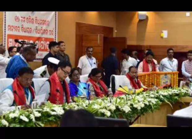 Rijiju launches orientation session for Odisha lawmakers, opposition parties skip event.