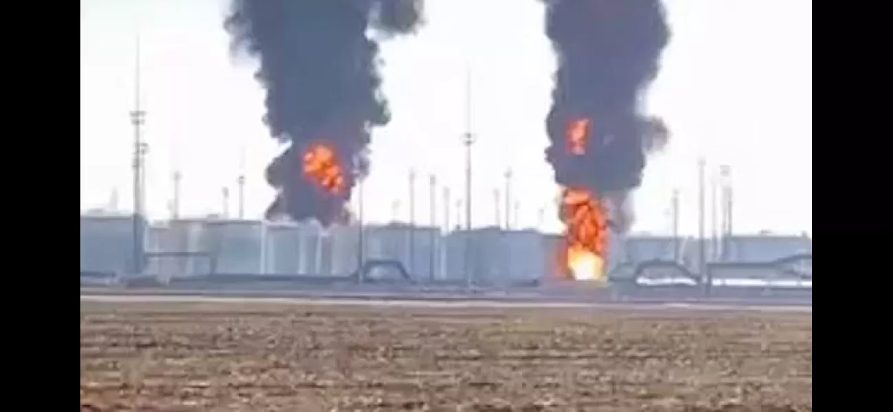 Ukraine strike ignites fire at Russian diesel facility 125 miles inside border
