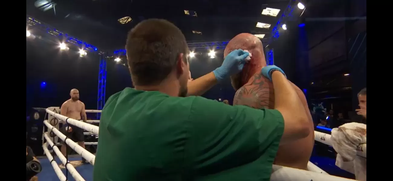 Fight cancelled after boxer loses part of his ear, leaving Anthony Joshua without an opponent.