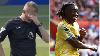 Referee gave Eberechi Eze a warning after his amazing goal against Brentford was disallowed due to a major error.