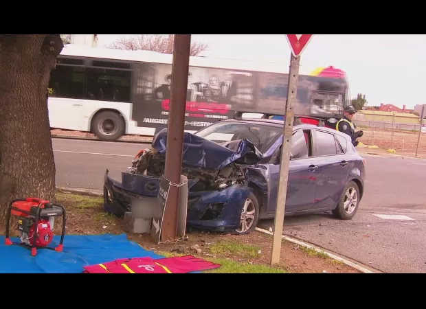 Woman injured in Adelaide as suspected drug driver collides with multiple vehicles.