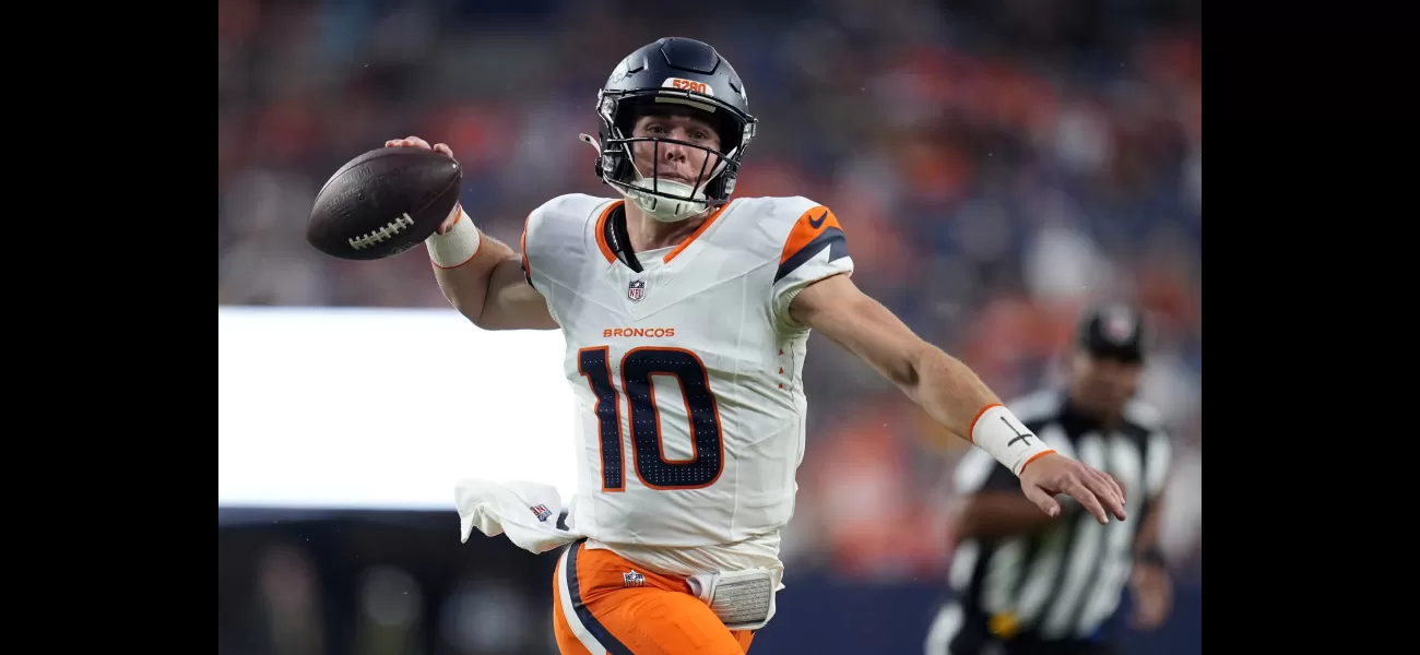 Watch as the Broncos' quarterback Bo Nix throws a touchdown pass to Tim Patrick during their game against the Packers.
