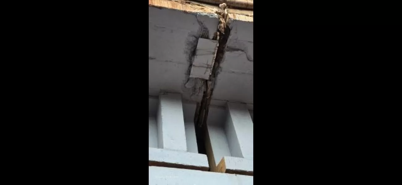 People living in the area are scared as pieces of cement are breaking off the recently constructed Joda flyover.