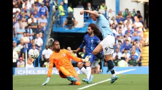 Chelsea's Marc Cucurella's chant about Erling Haaland goes wrong after just 18 minutes of the season.