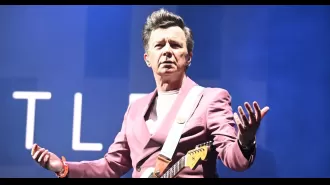 Famous 80s musician shows no signs of slowing down, jamming to AC/DC on the drums.
