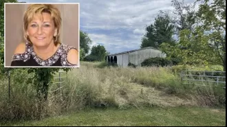 Police find a body on husband's land while searching for missing wife.