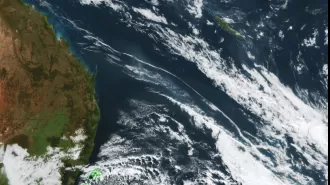 Strange weather system observed near Queensland coast.