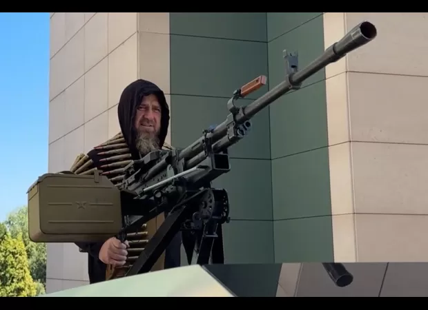 Warlord reveals machine gun-equipped Tesla Cybertruck designed by Elon Musk.