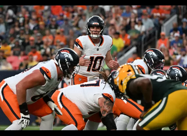 Broncos' newcomer quarterback Nix impresses in game against Packers with 2 scoring drives, including a touchdown to Patrick.