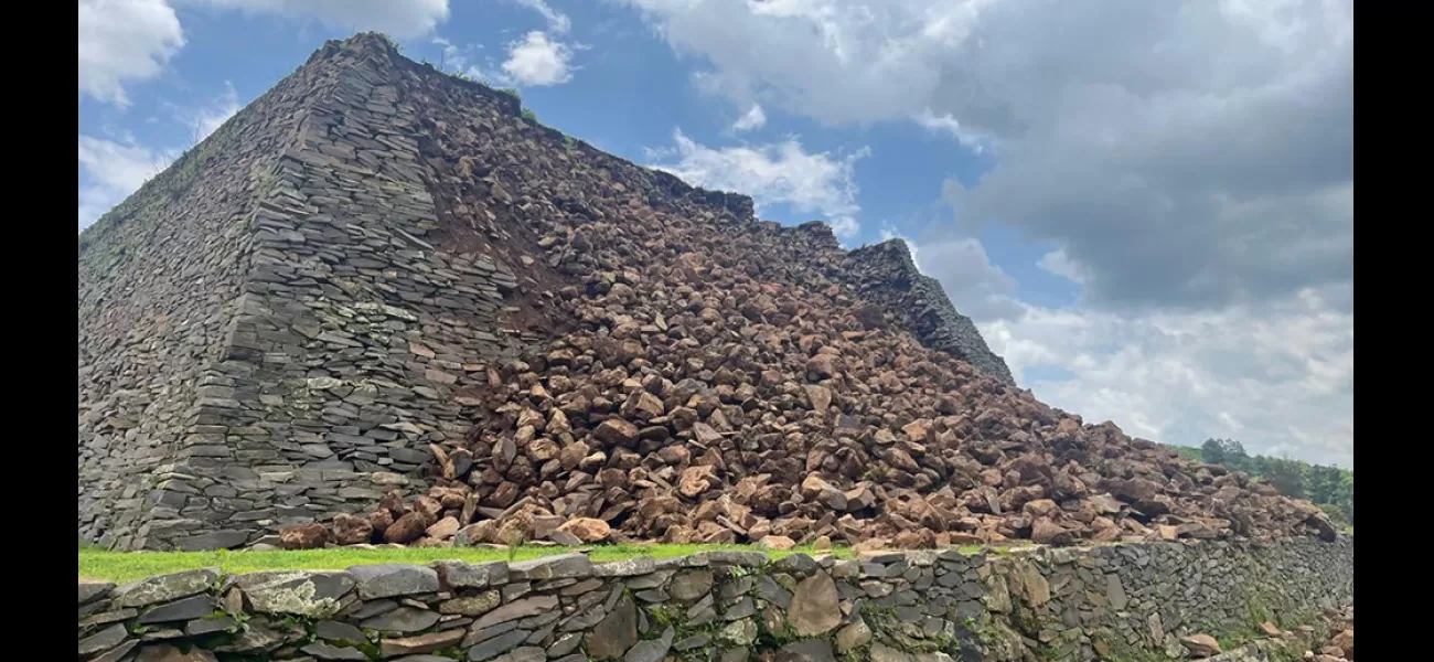 An old pyramid in Mexico collapses unexpectedly, causing concern about a potential bad omen.