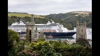 Huge cruise ships take over small Cornish town - locals weigh in on the impact.