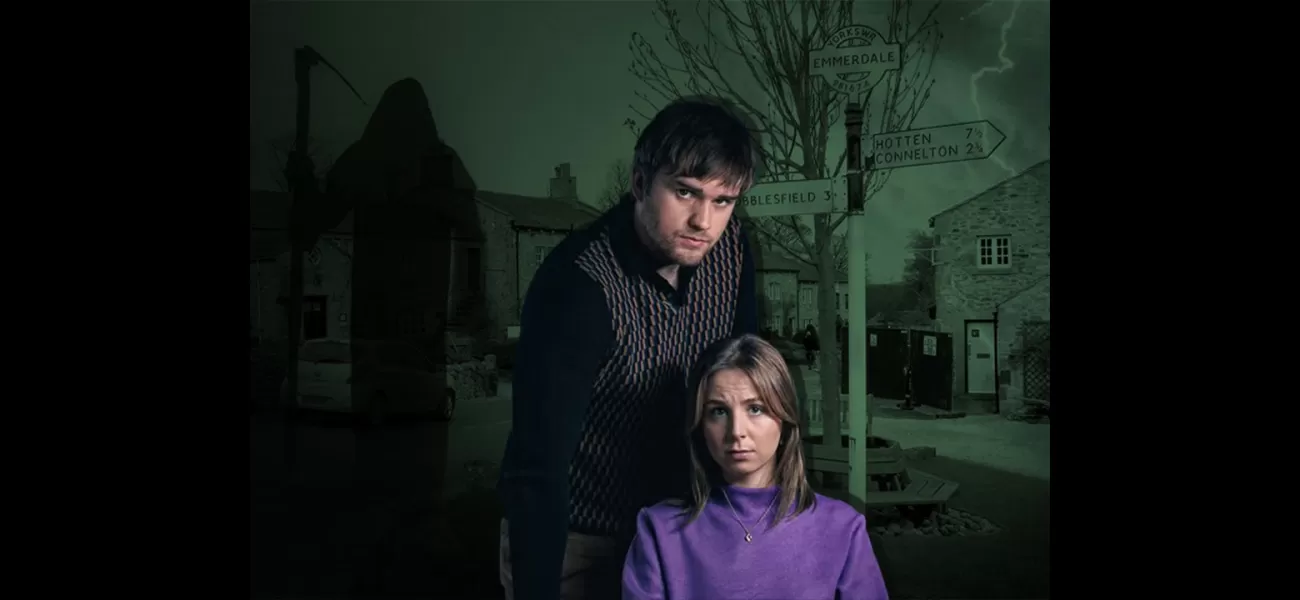 Belle is shocked and resists when the villainous Tom murders a loved one on Emmerdale.