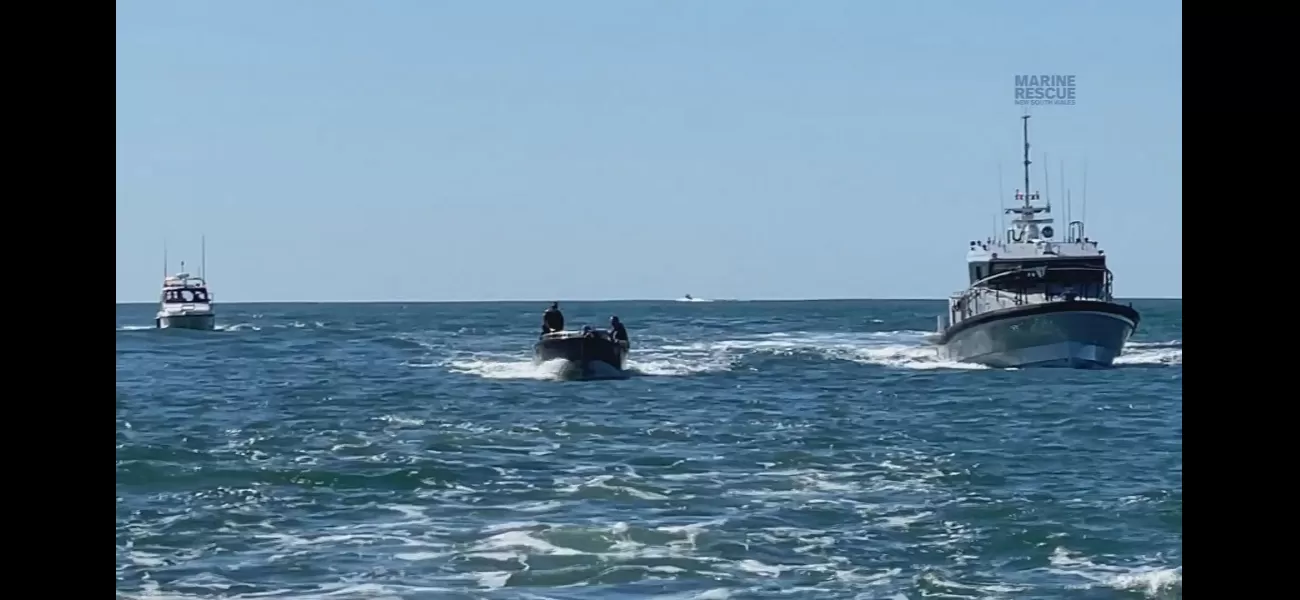 A fisherman was hospitalized after being struck by a whale off the Gold Coast.