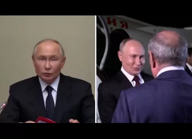 Putin sparks speculation of using a body double after sharing a photo highlighting his striking cheekbones.