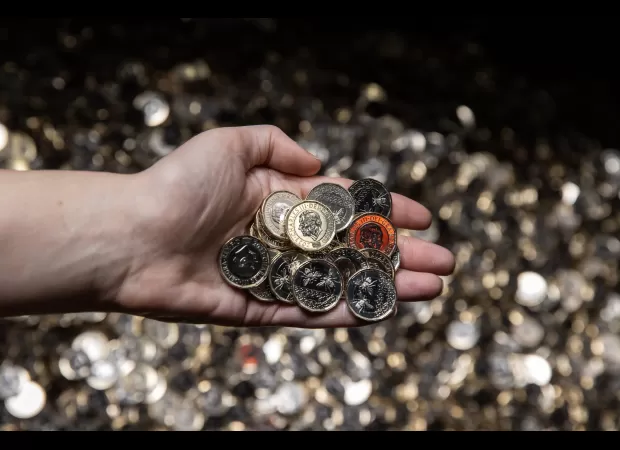 New coins with King's portrait to be released this week.