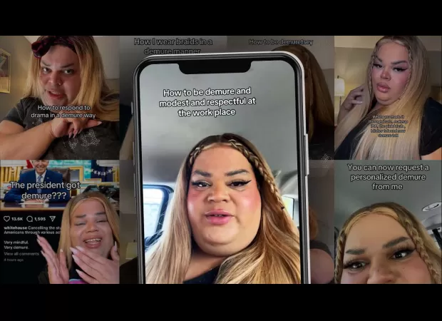 The trend is about being modest and attentive on social media.