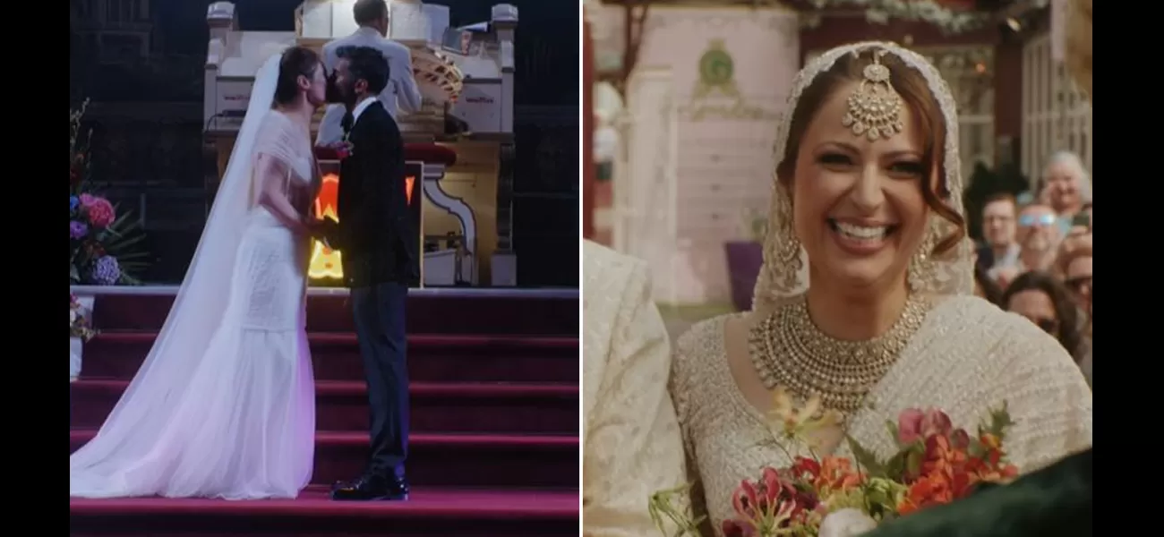 A real-life TV couple got married after having their first child.