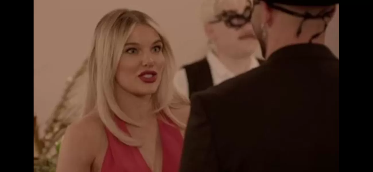 Actress Helen Flanagan reveals raunchy secret while flirting with a group of men.