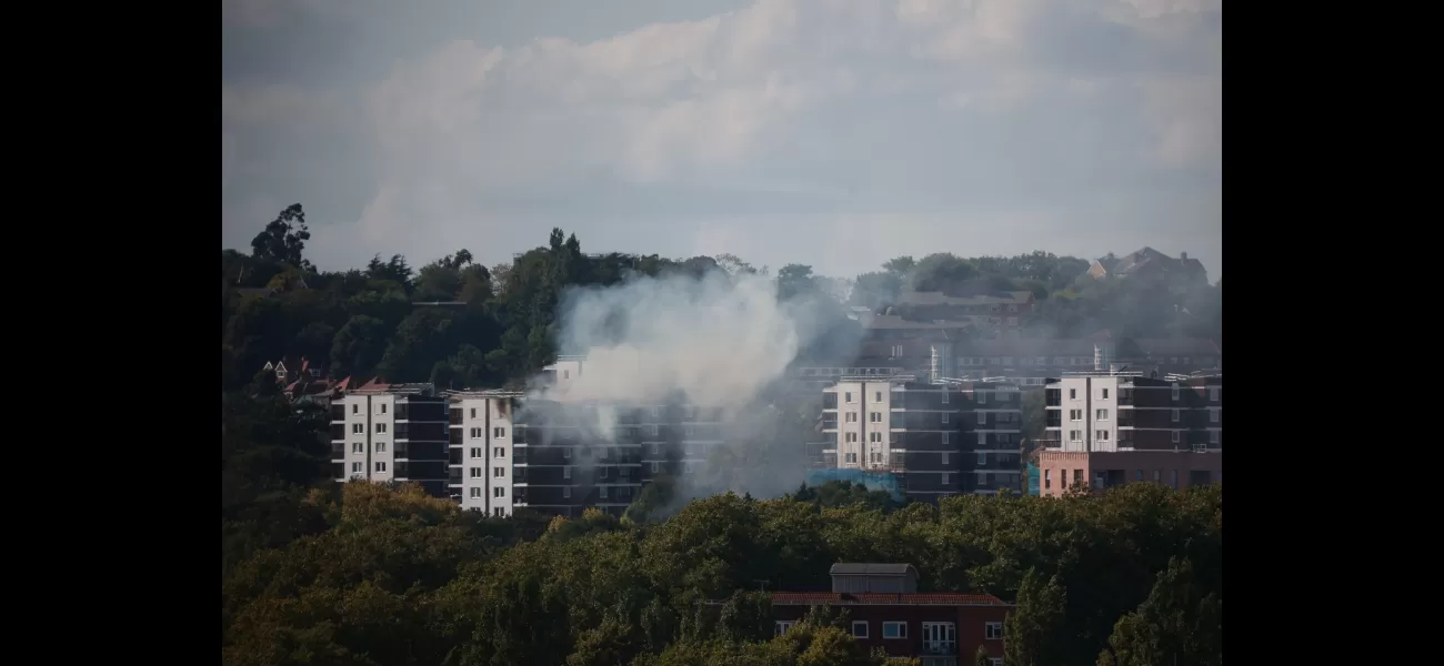 A massive blaze erupts at a residential building in southeastern London.