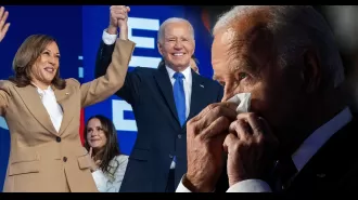 Joe Biden cried in his goodbye speech.
