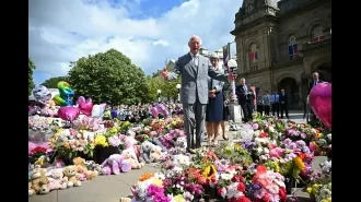 Large groups of people in Southport greeted King with cheers as he visited survivors of a recent knife attack.