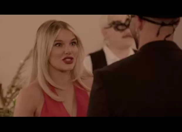 Actress Helen Flanagan reveals raunchy secret while flirting with a group of men.