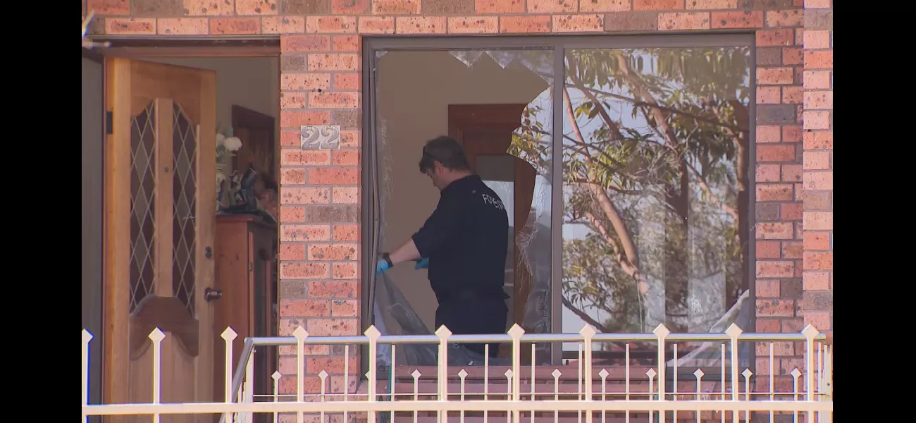 Family fleeing to safety before man assaulted their home in Sydney.