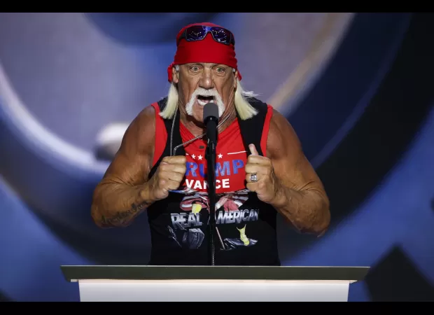 Hulk Hogan says drinking led to his offensive gesture and rant towards Kamala Harris being labeled as 