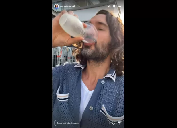 Joe Wicks drinks wife's breast milk en route to Taylor Swift concert.