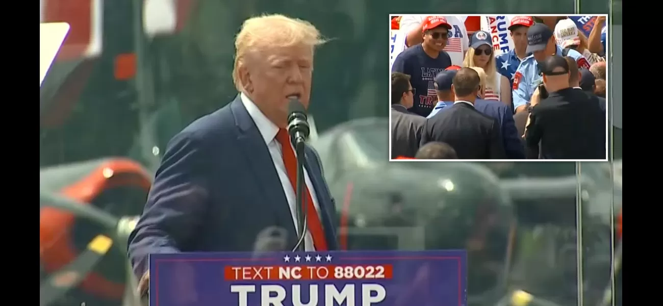 Trump embraces rally attendee despite safety concerns.