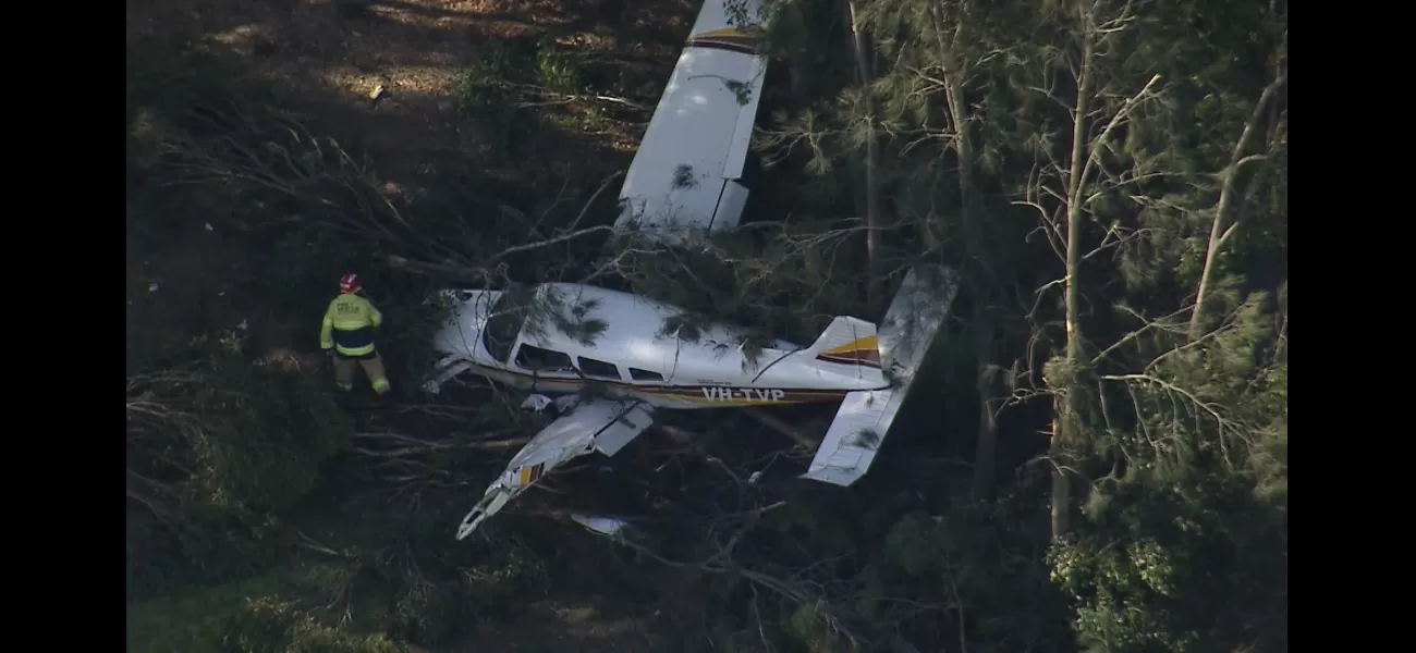 No one was hurt after a small plane crashed in a park in Sydney, with both the pilot and passenger escaping unharmed.