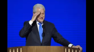 Former US President Clinton bashes Trump at DNC.