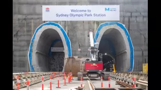Construction underway at Sydney's Olympic Park as Metro-West project kicks off.