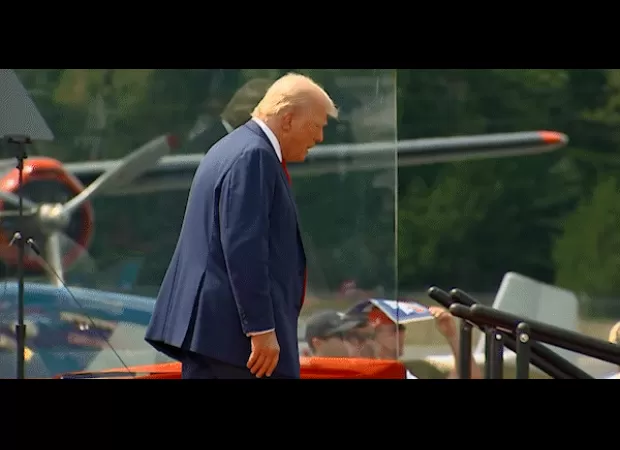 Trump forgets bulletproof case at first outdoor rally after shooting