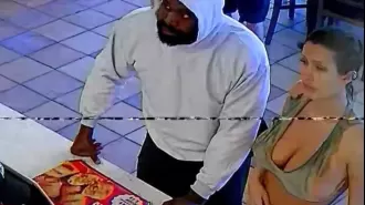 Bianca Censori takes a chance of showing her breast while going to KFC with husband Kanye West.