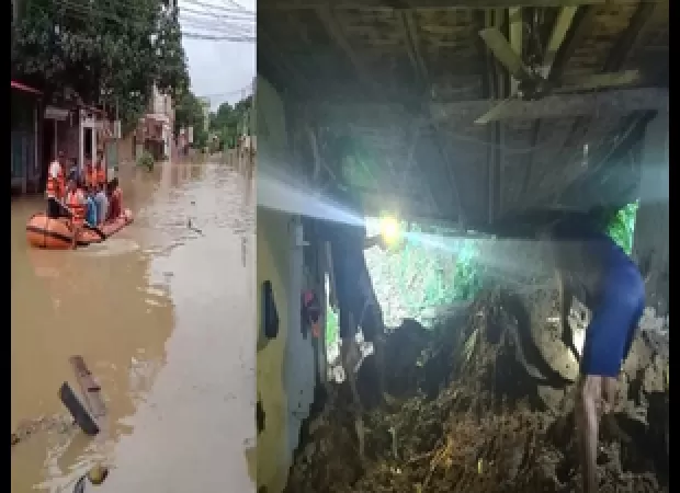 20 people pass away during a heavy rainstorm in Tripura.