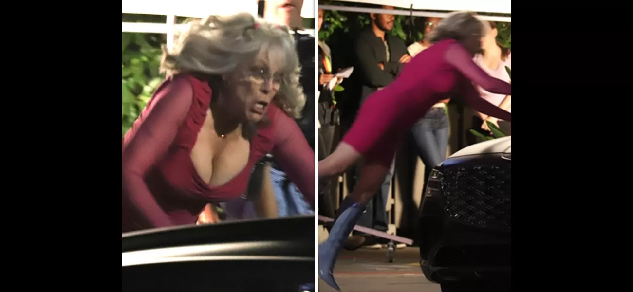 Famous Hollywood star performs her own stunts in new movie, flying through the air on set.