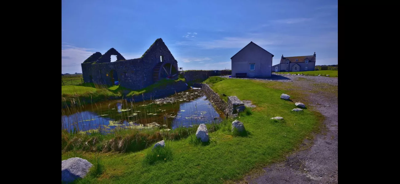 18th-century water wheel hostel in Tiree on market for £550k.