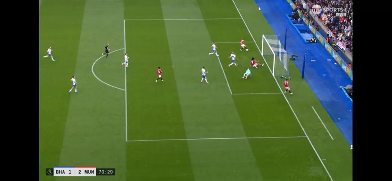 Football fans mock Manchester United for controversial offside call.
