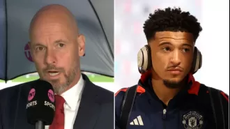 Ten Hag clarifies Sancho's absence from Man Utd's game against Brighton.