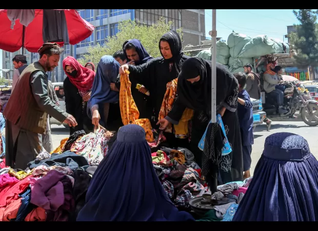 The Taliban prohibits women from singing.