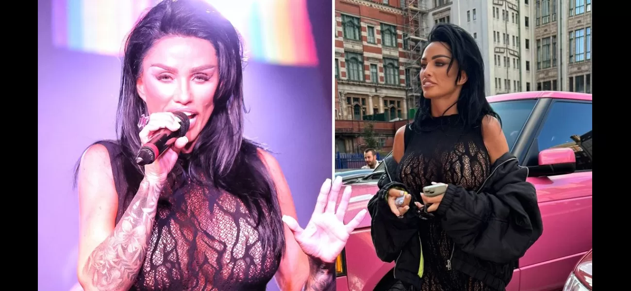 Katie Price arrives late to Manchester pride show, causing a delay of 90 minutes.