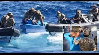 A Royal Navy ship confiscated over £40m worth of cocaine.